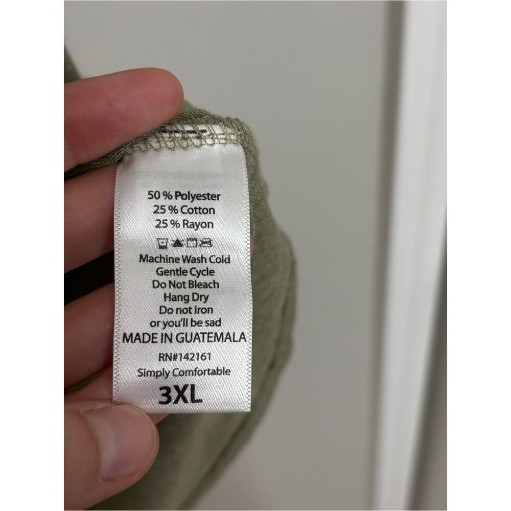NEW LulaRoe Randy Baseball Tee Gray and Green - Size 3X - Picture 5 of 5